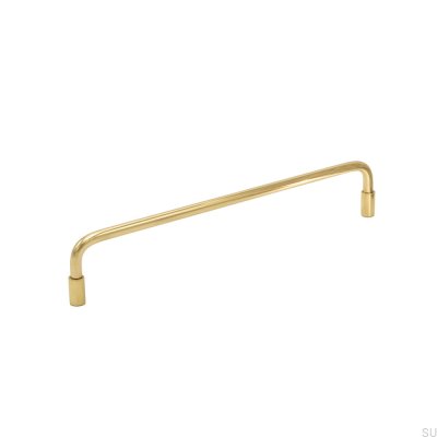 Tirador para mueble rectangular Spira 160, latón pulido