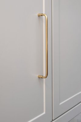 Tirador para mueble rectangular Spira 160, latón pulido