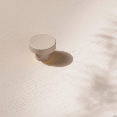 Pomo para mueble circular de metal Greige