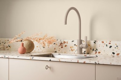 Pomo para mueble Key de metal Greige