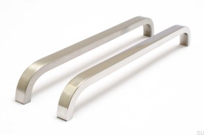 Tirador para mueble alargado Slim 224 Plata, Acero, Pulido