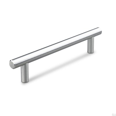 Tirador para mueble longitudinal Alta 128, plata cepillado