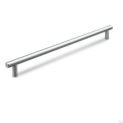 Tirador para mueble longitudinal Alta 320, plata cepillado