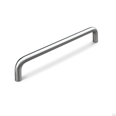 Tirador para mueble longitudinal Barga 192, plata cepillado