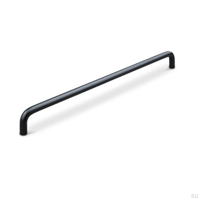 Tirador para mueble alargado Barga 320, metal, negro mate