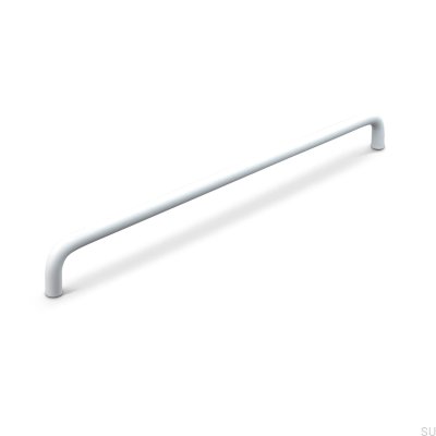 Tirador para mueble alargado Barga 320, metal, blanco mate