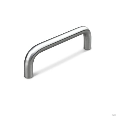 Tirador para mueble longitudinal Barga 96, plata cepillado