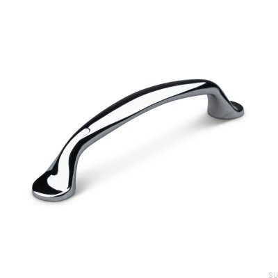 Tirador para mueble rectangular Barletta 96, cromo pulido