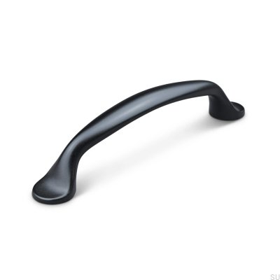 Tirador para mueble alargado Barletta 96, metal, negro mate