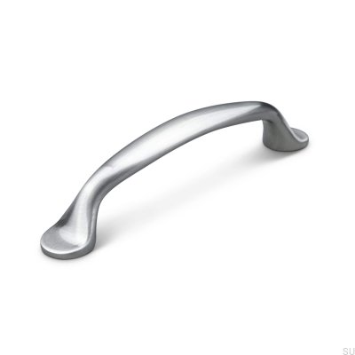 Tirador para mueble longitudinal Barletta 96, plata cepillado