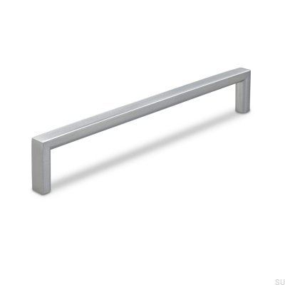 Tirador para mueble rectangular Calabro 160 Plata Cepillada