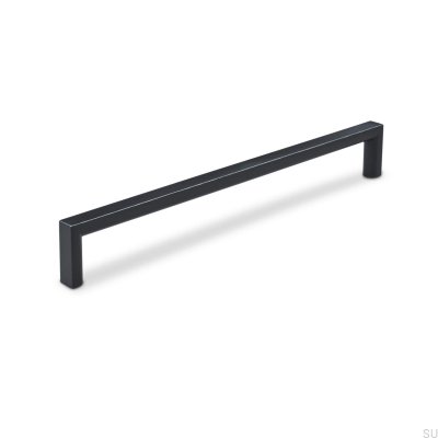 Tirador para mueble alargado Calabro 192, Metal, Negro mate