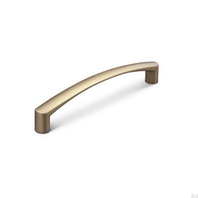 Tirador para mueble rectangular Celano 128 Oro cepillado