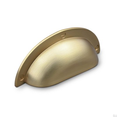 Tirador para mueble concha cepillada en oro Conti 64