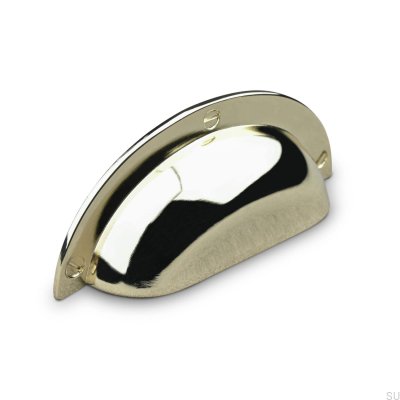 Tirador para mueble concha pulida oro Conti 64