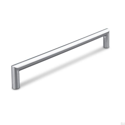Tirador para mueble oblongo Fasano 224 plata cepillada