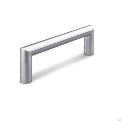 Tirador para mueble oblongo Fasano 96 plateado cepillado