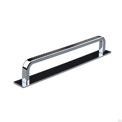 Tirador para mueble alargado con arandela Gardone 160 Cromo brillo