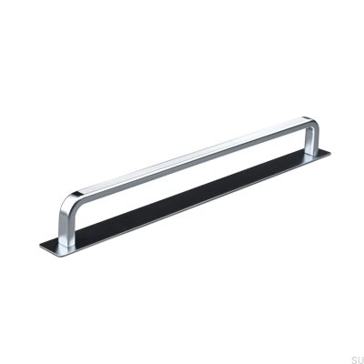 Tirador para mueble longitudinal con almohadilla Stripe Gardone 224 Plata