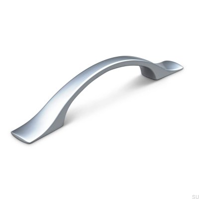Tirador para mueble oblongo Grosetto 96 plateado