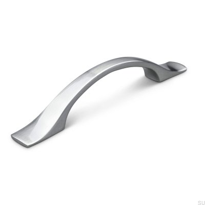 Tirador para mueble longitudinal Grosetto 96, plata cepillado
