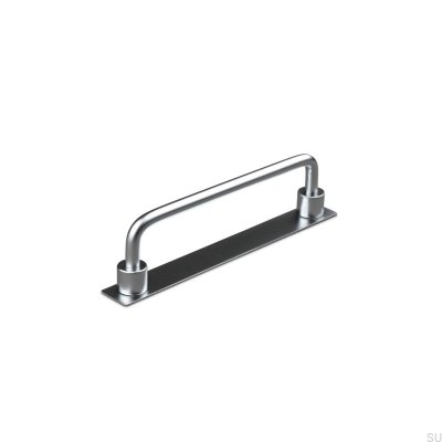 Tirador para mueble rectangular Limone 128 plateado