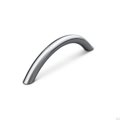 Tirador para mueble longitudinal Marseille 96, plata cepillado