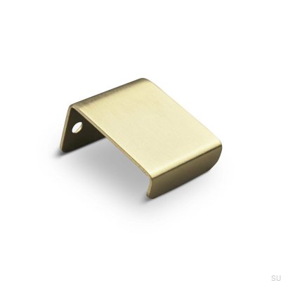 Tirador para mueble con borde dorado cepillado Moie 30