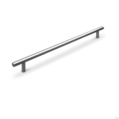 Tirador para mueble alargado cepillado plateado Parma 320