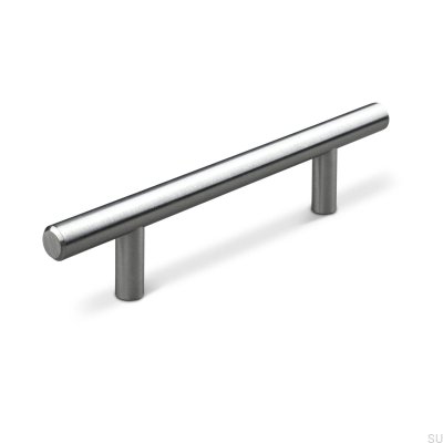 Tirador para mueble alargado plateado cepillado Parma 96 Silver