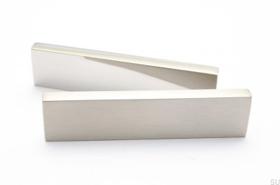 Tirador para mueble Clean Cut 64 Acero cepillado plateado