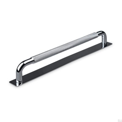 Tirador para mueble rectangular Perugia 224 cromo pulido