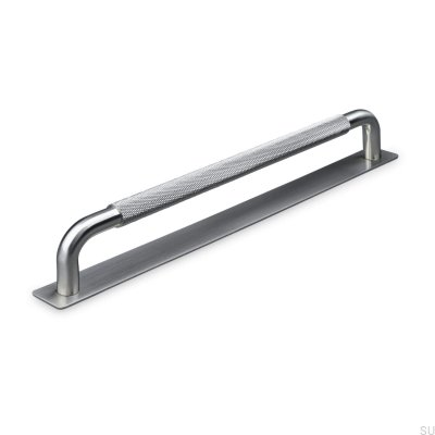 Tirador para mueble alargado Perugia 224 Plata Cepillada