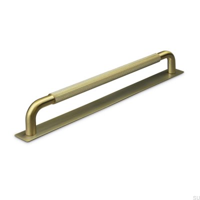 Tirador para mueble oblongo Perugia Stripe 224 Brushed Gold