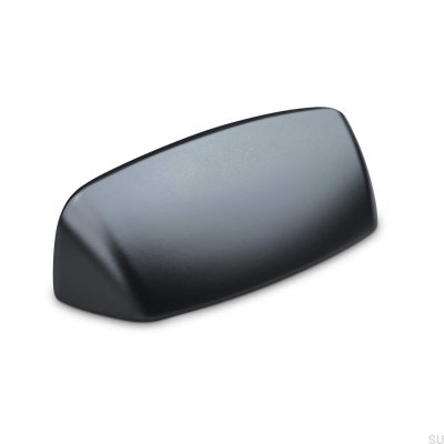 Tirador para mueble Pescara 64 Shell, metal, negro mate