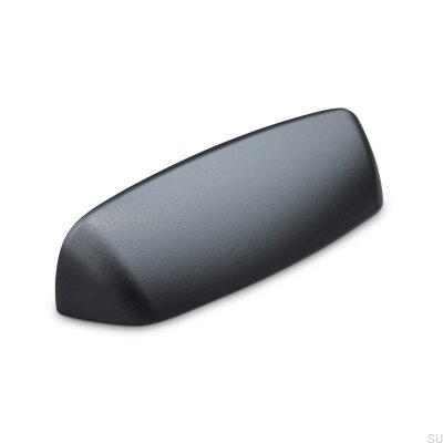 Tirador para mueble Pescara 96 Shell, metal, negro mate