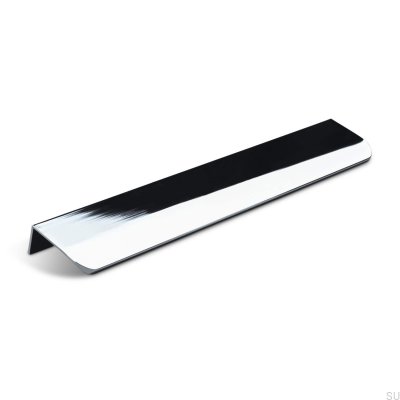 Tirador para mueble con borde Poppi 232, cromo pulido