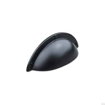 Tirador para mueble Prato 64 Shell, metal, negro mate