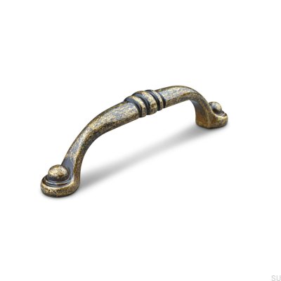 Tirador para mueble alargado Rom 96, metal oxidado