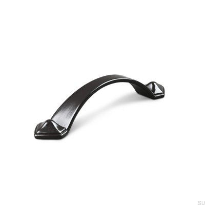Tirador para mueble rectangular Saint Tropez 96, metal negro mate