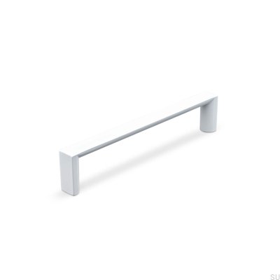 Tirador para mueble alargado Room 128, metal, blanco mate