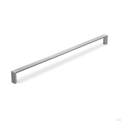 Tirador para mueble alargado Sala 320, plata cepillado