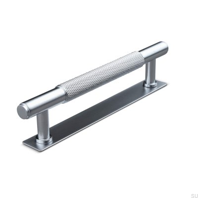 Tirador para mueble rectangular Salo 128 plateado