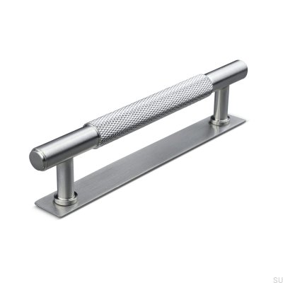 Tirador para mueble alargado Salo 128, plata cepillada