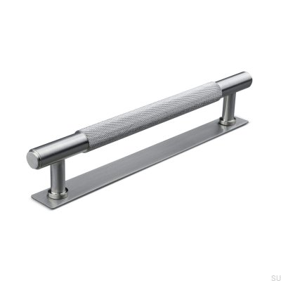 Tirador para mueble alargado Salo 160, plata cepillada
