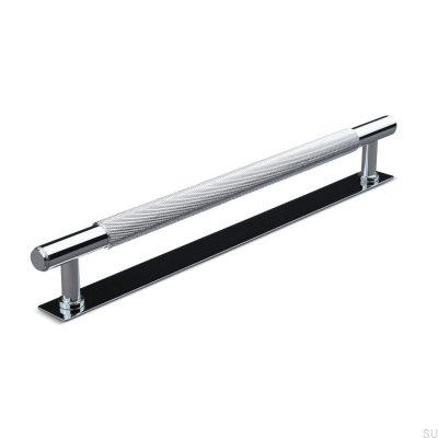 Tirador para mueble rectangular Salo 224, cromo pulido