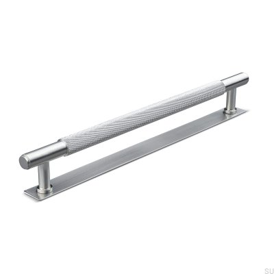 Tirador para mueble alargado Salo 224, plata cepillada