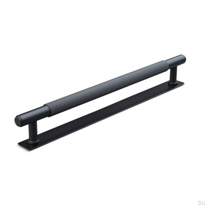 Tirador para mueble alargado Salo Stripe 224, metal, negro mate
