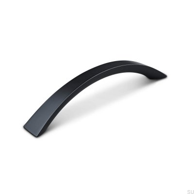 Tirador para mueble alargado Terni 128, metal, negro mate