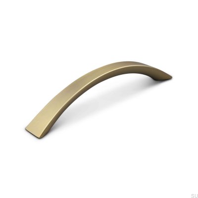 Tirador para mueble alargado Terni 128, oro cepillado